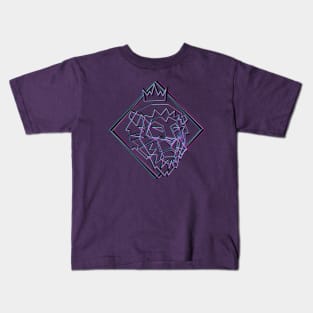 King Lion Line Art polygons Kids T-Shirt